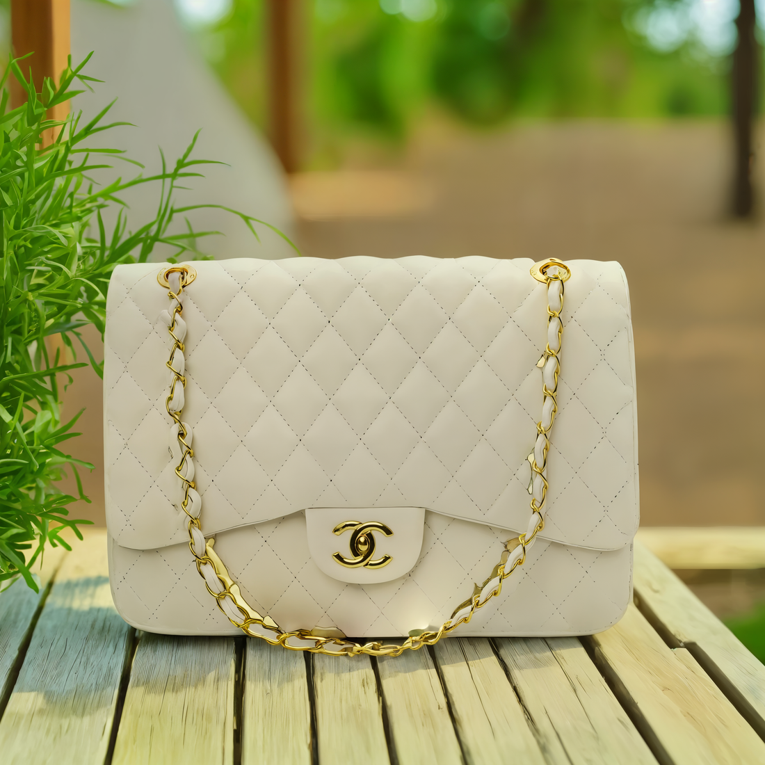 Channel White Cross Body
