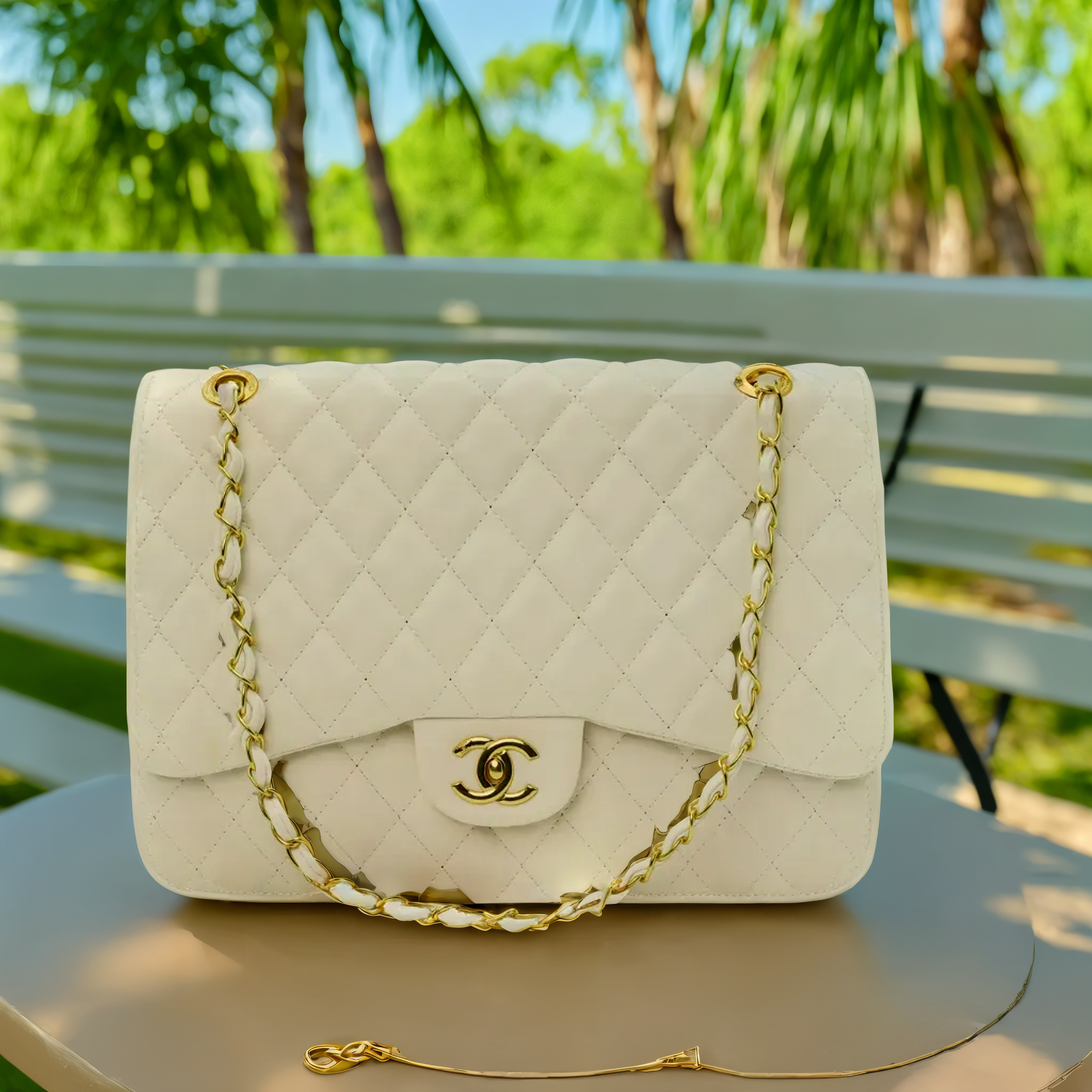 Channel White Cross Body
